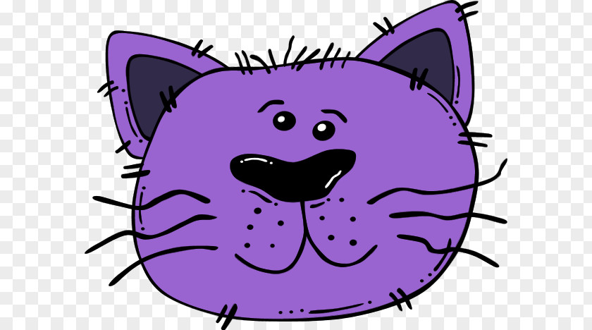Purple Cat Cliparts Cartoon Clip Art PNG