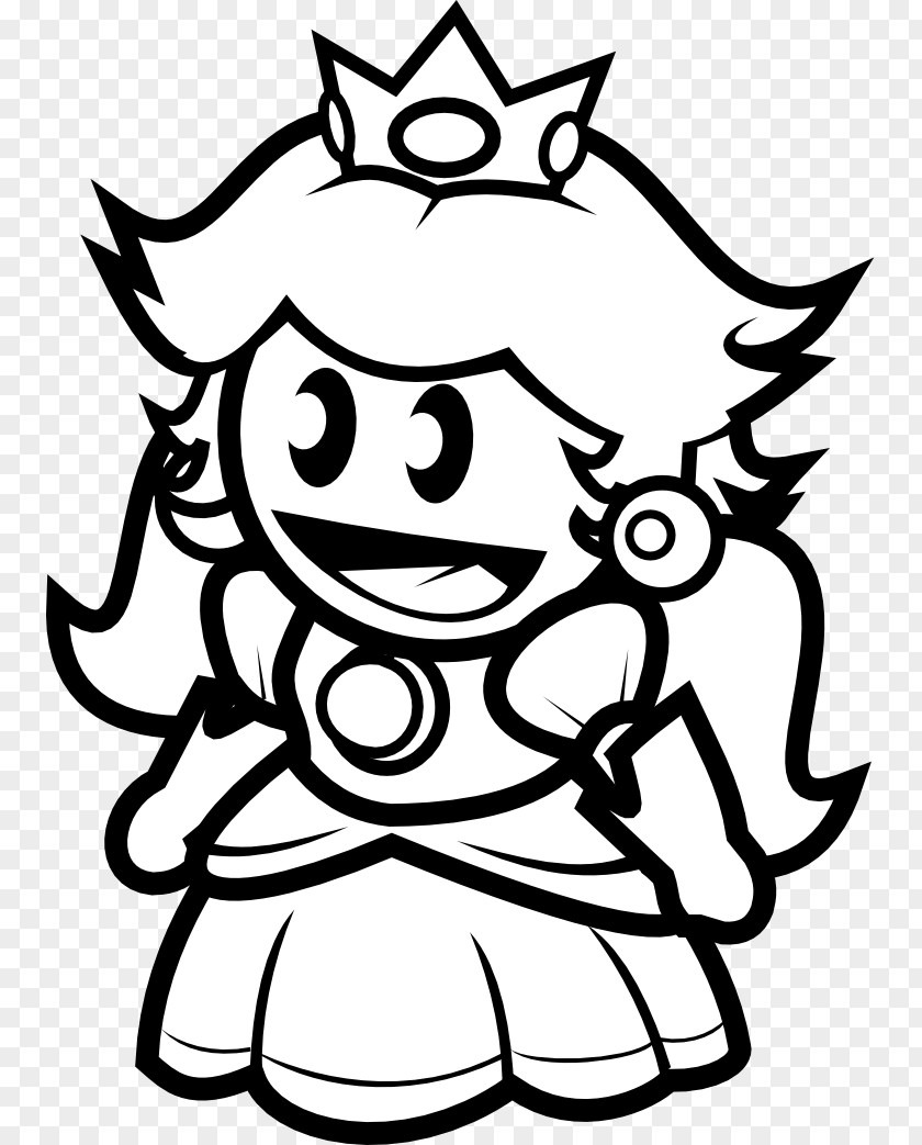 Version Clipart Black And White Princess Peach Monochrome Photography Clip Art PNG