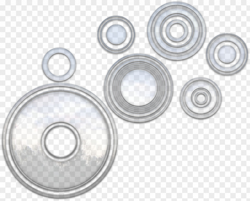 White Circle Bearing Wheel Rim PNG