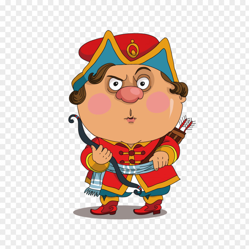 Vector Foreign Archer Medieval Costume Russia Cheburashka Cartoon Character PNG