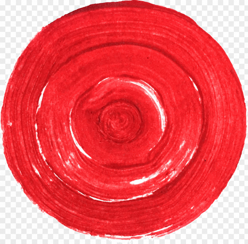 Vector Hand Painted Red Round Powder Tag Vecteur PNG