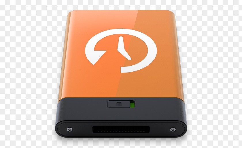 Orange Time Machine W Electronic Device Gadget Multimedia PNG