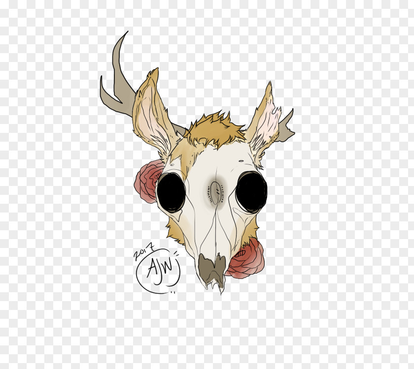 Reindeer Skull Cartoon PNG