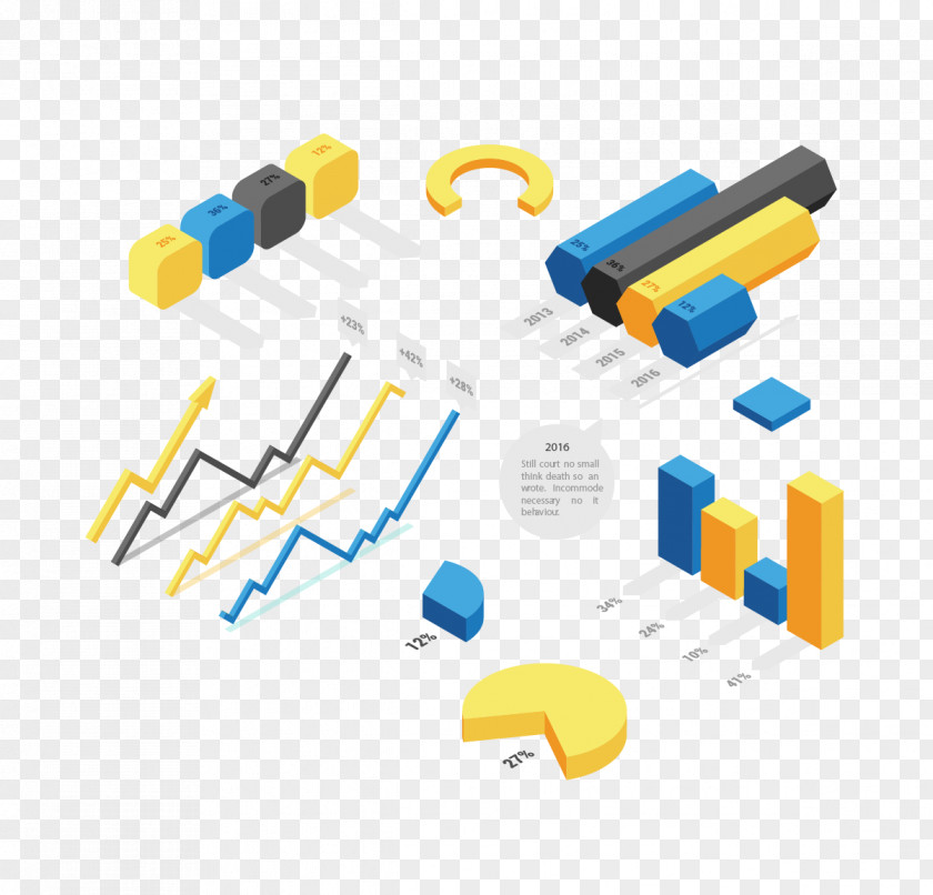 Vector Business Information Infographic Isometric Projection PNG