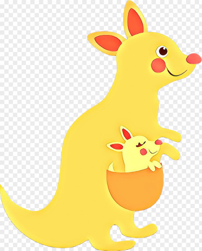 Kangaroo Macropodidae Cartoon Yellow PNG