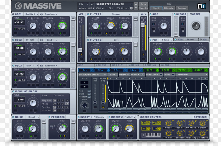 Musical Instruments NI Massive Native Software Synthesizer Sound Synthesizers PNG