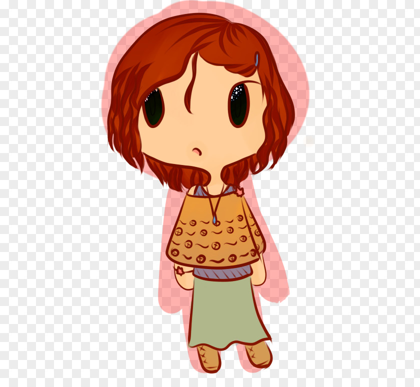 Rose Tea Brown Hair Character Clip Art PNG