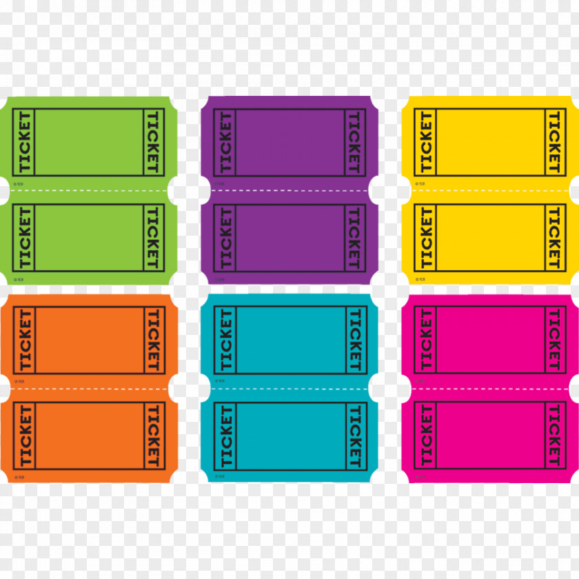 Bright Colors Mini Teacher's Tools Color Ticket PNG