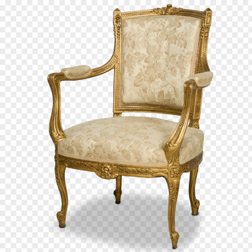 Chair Antique Upholstery Furniture Louis XVI Style PNG