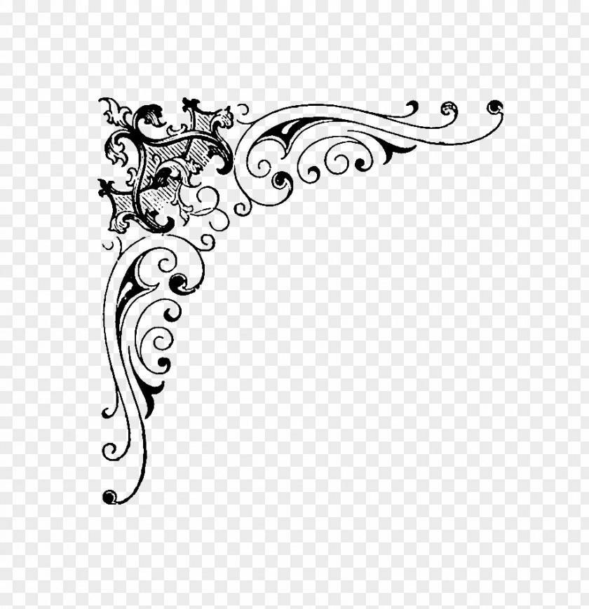 Corner Border Drawing Clip Art PNG