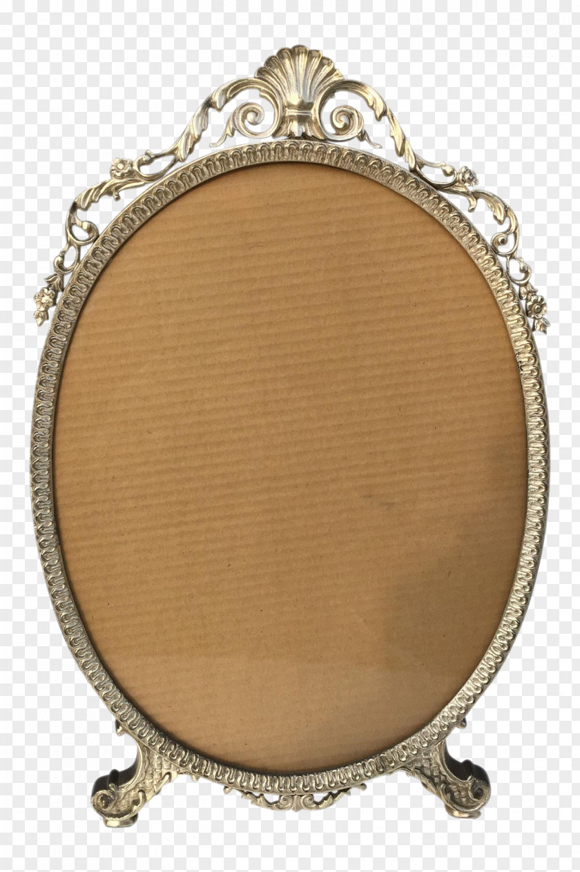 Metal Makeup Mirror Art Deco Frame PNG