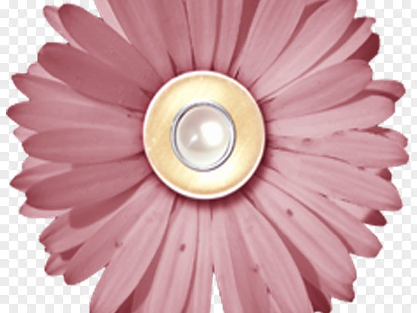 Pink Pearl Paper Digital Scrapbooking Flower PNG