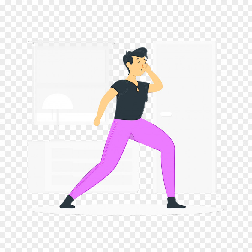 Physical Fitness Stretching Purple Shoe PNG