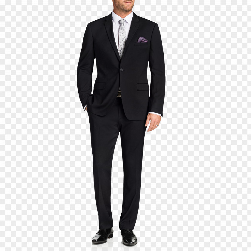 Charcoal Suit Tuxedo Double-breasted Lapel Black Tie PNG