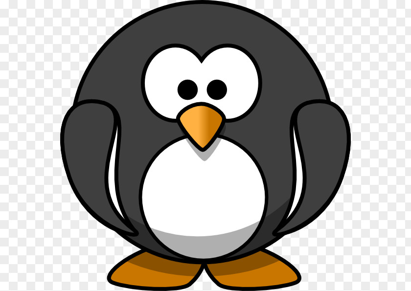 Dark Grey Club Penguin Clip Art PNG