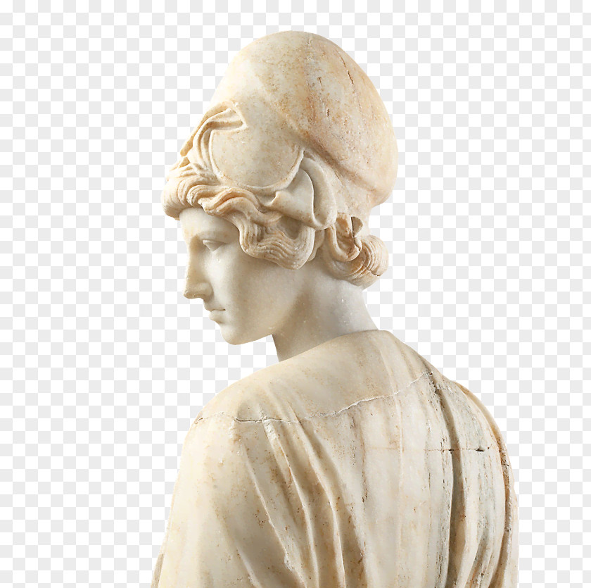 Greek Bust Face Athena Parthenos Ancient Sculpture Statue Classical PNG