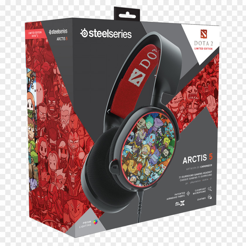 Headphones SteelSeries Arctis 3 Black 5 7.1 Surround Sound PNG