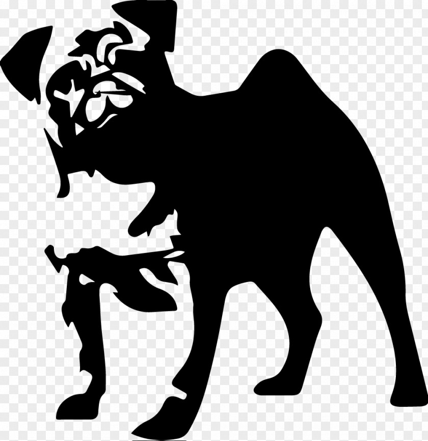 Pug Bulldog Stencil Clip Art PNG