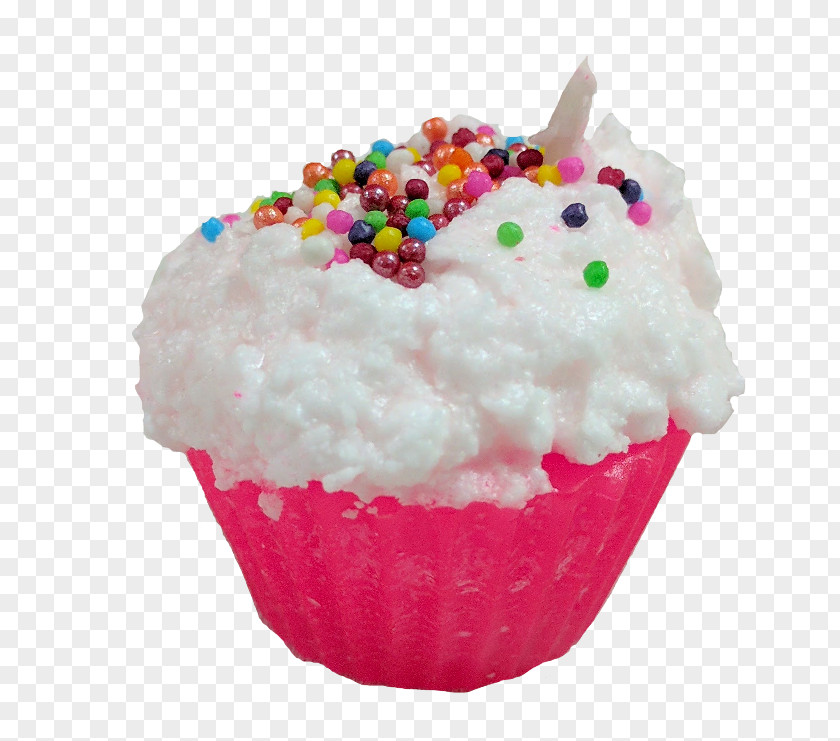 Small Moon Cake Cupcake Muffin Sprinkles Candle PNG