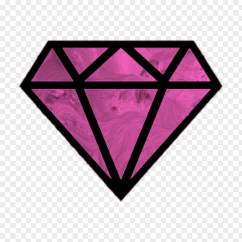 Diamond Pink Drawing Sticker PNG