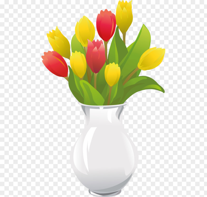 Tulip Vase Floral Design Flower Clip Art PNG