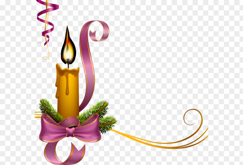 Cartoon Painted Candle Pattern PNG