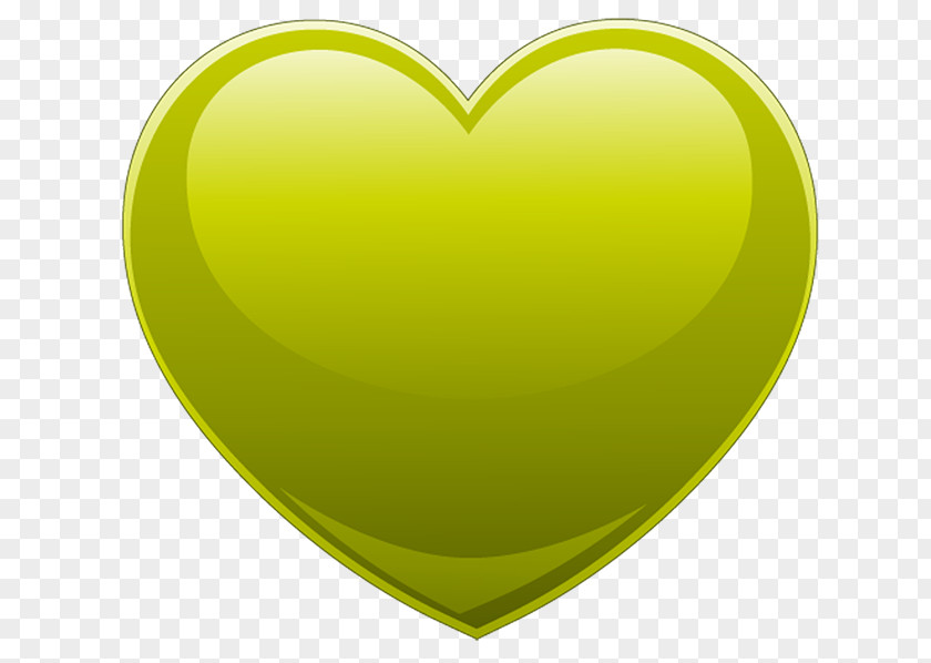 Heart Green Yellow Clip Art PNG