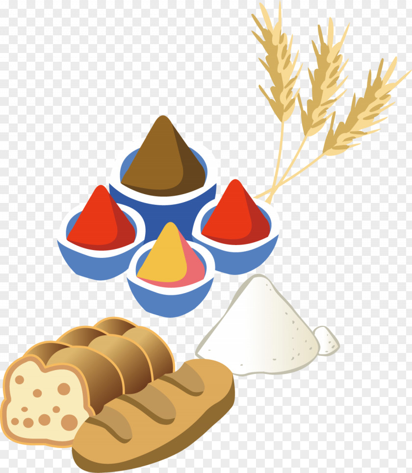 Vector Creative Design Flour Food Fig. Toast Breakfast Ice Cream Cone Clip Art PNG