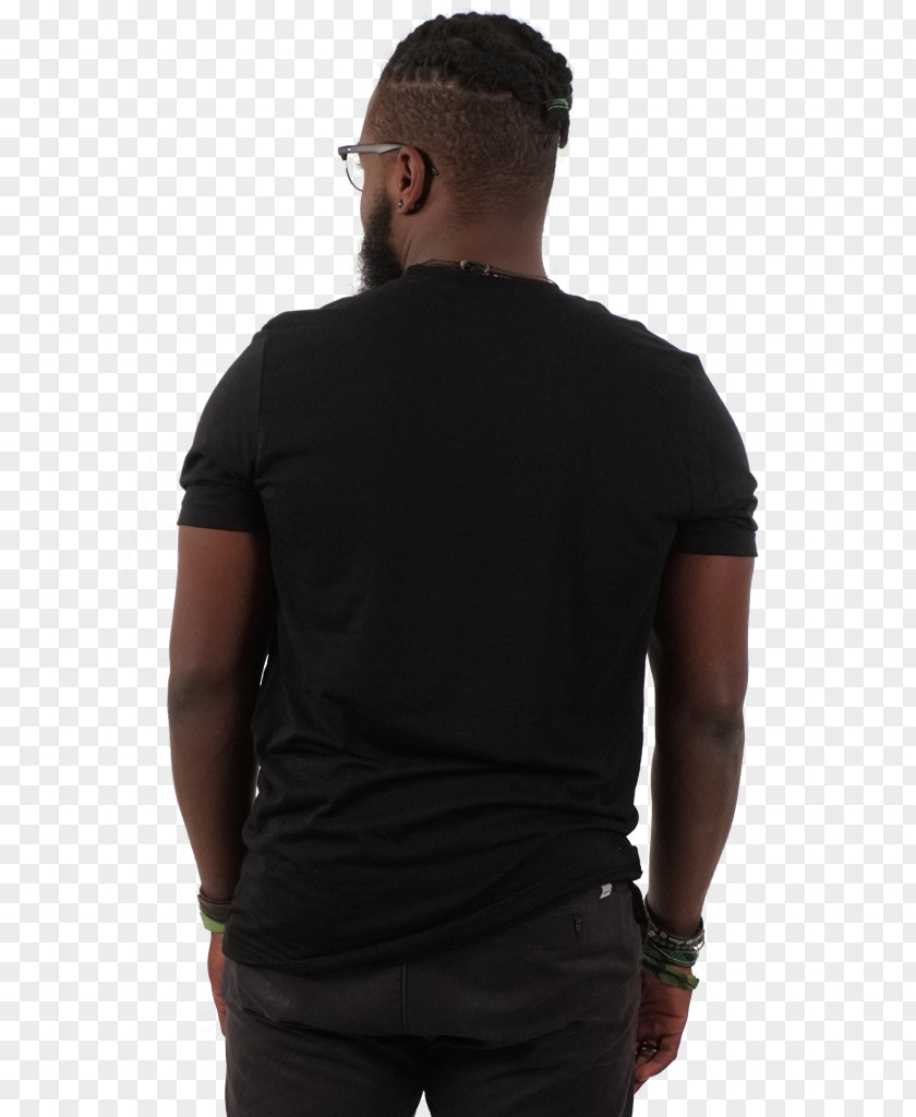 Human Back T-shirt Shoulder Sleeve Black M PNG