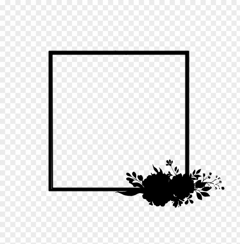 Plant Picture Frame Background Black PNG