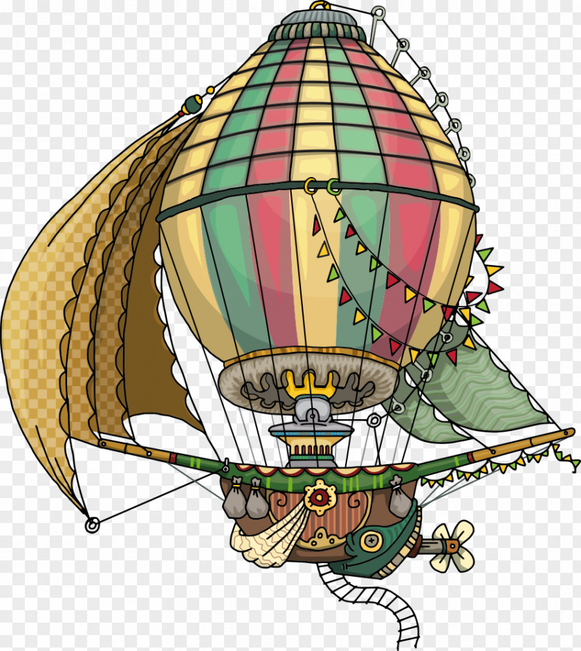 Vector Illustration Hot Air Balloon PNG