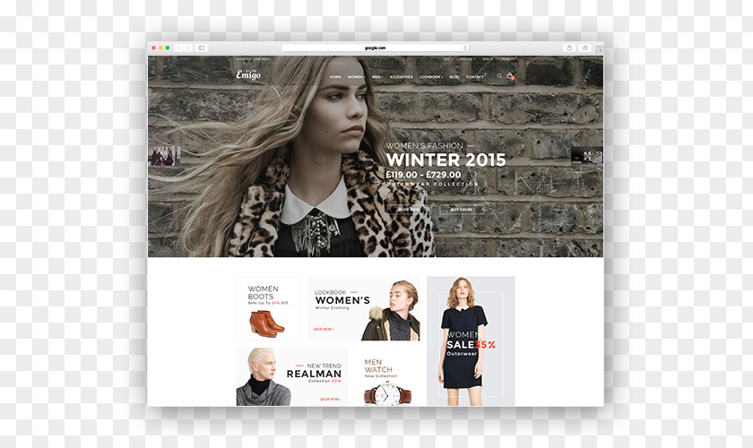 Fashion Theme WooCommerce Lookbook Clothing Accessories PNG