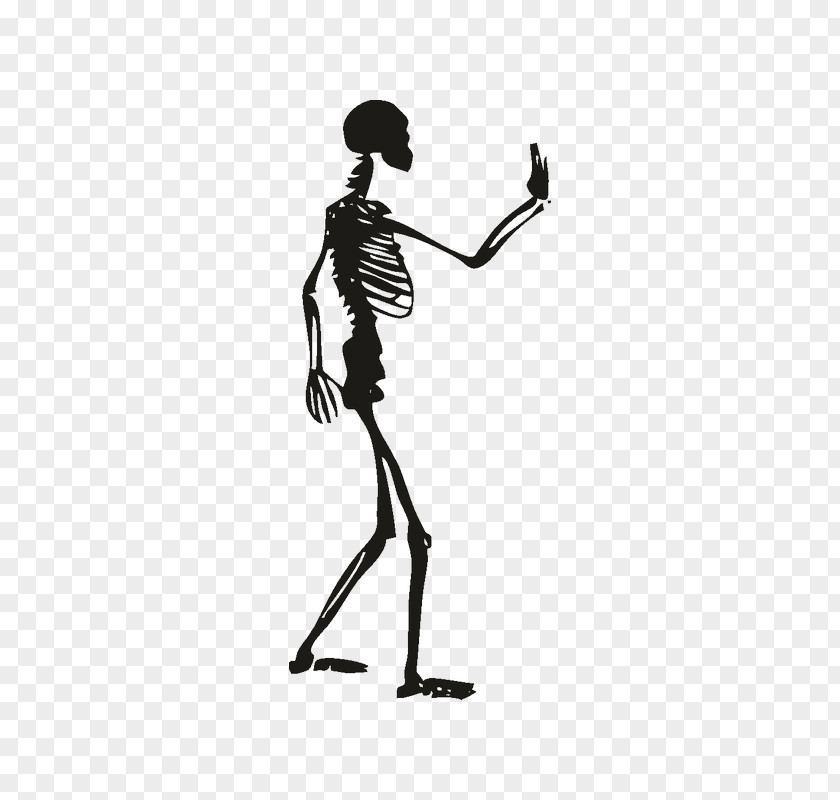 Human Skeleton Drawing Finger Schablone PNG