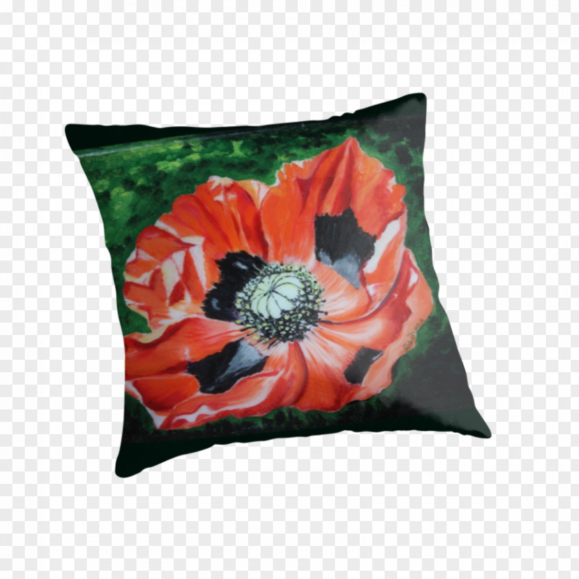 Poppy Anzac Cushion Throw Pillows PNG