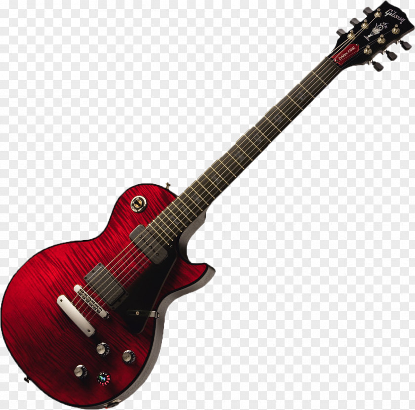 Red Guitar Gibson Les Paul Junior Electric Dark Fire PNG