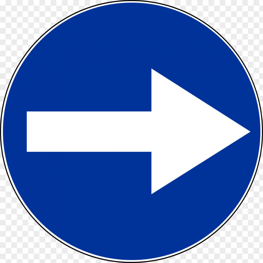 Right Arrow Traffic Sign Mandatory PNG