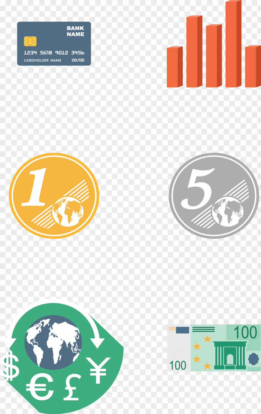 Coins Column On A Credit Card. Card Illustration PNG