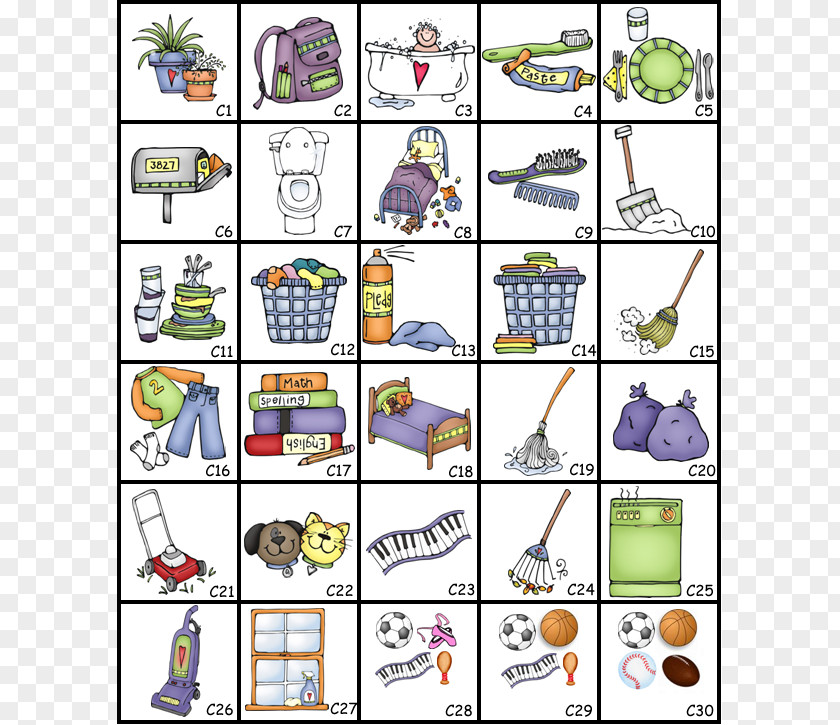 Kidstuff Cliparts Chore Chart Housekeeping Child Clip Art PNG