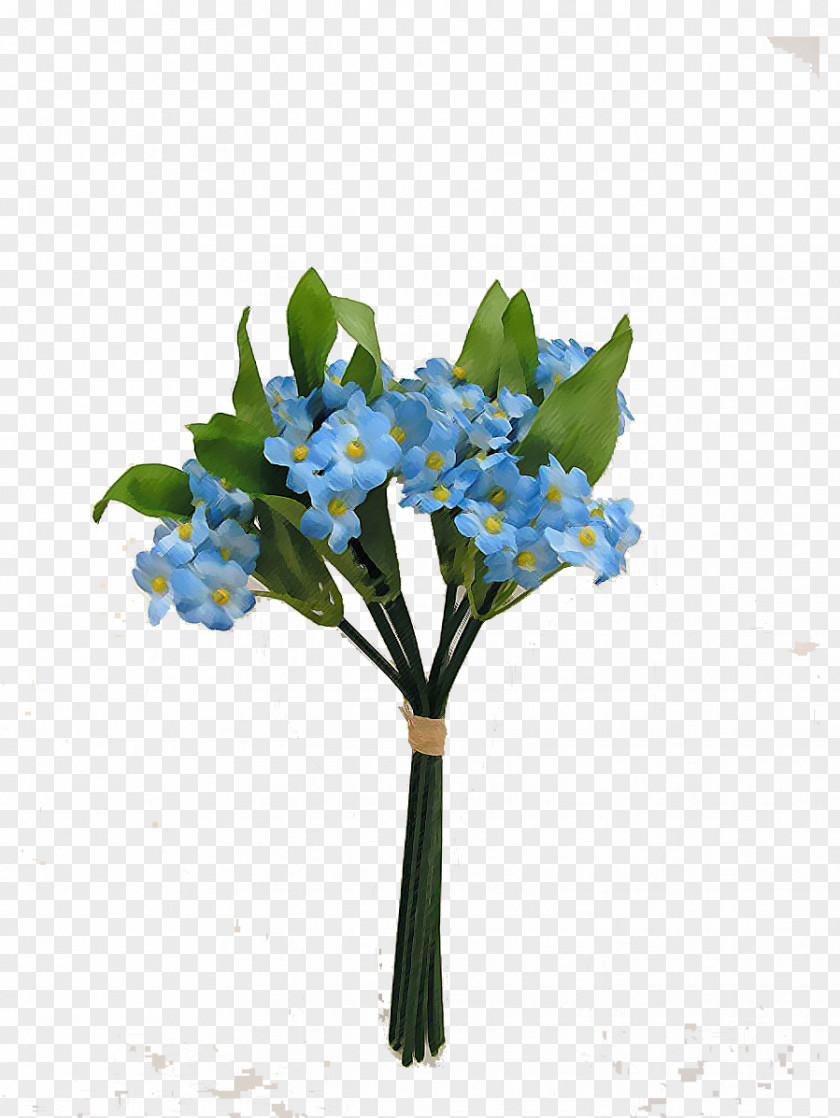 Light Blue Bouquet Myosotis Laxa Flower Color PNG