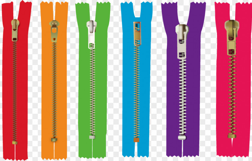 Vector Colored Zipper Clip Art PNG