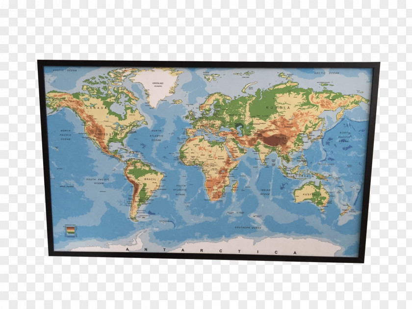 Wood Bord World Map United States Mural PNG