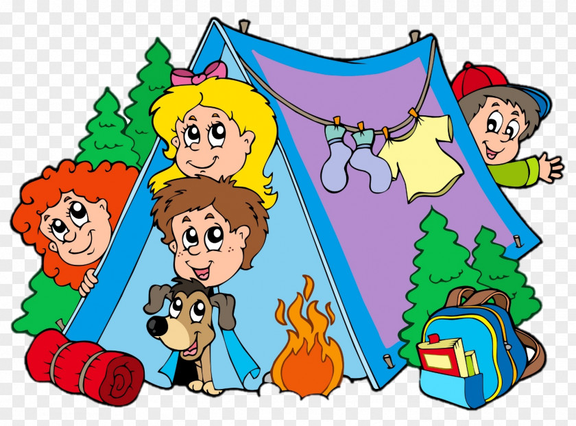 Campsite Camping Tent Family Clip Art PNG