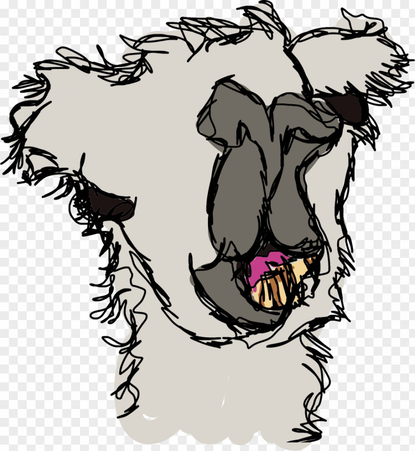 Dog Blind Contour Drawing Clip Art PNG