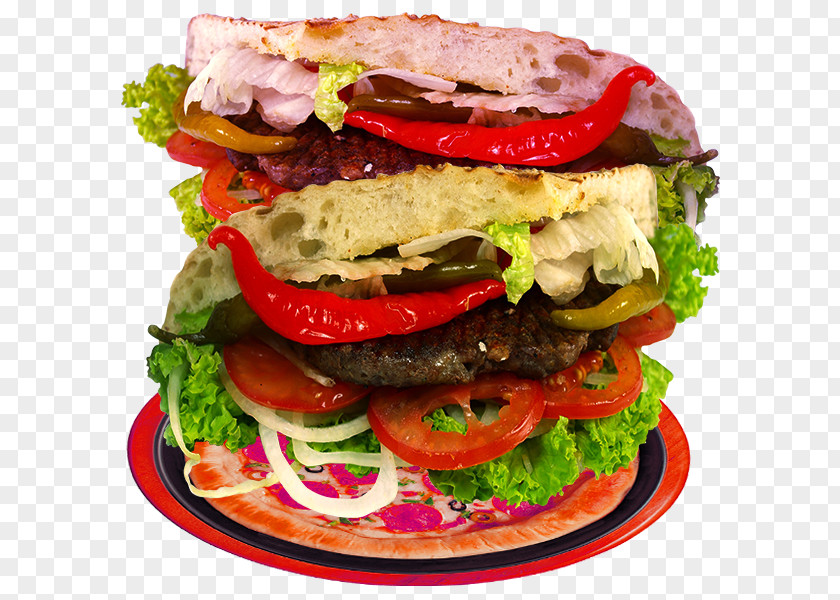 Multi Layer Vegetable Sandwich Cheeseburger Doner Kebab Breakfast Pan Bagnat PNG