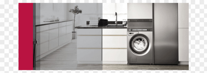 Modern Kitchen Room Clothes Dryer Washing Machines Dishwasher Laundry PNG