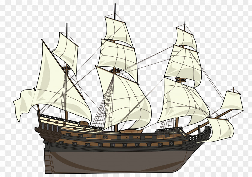 Ship Brigantine Galleon Of The Line Caravel Clipper PNG