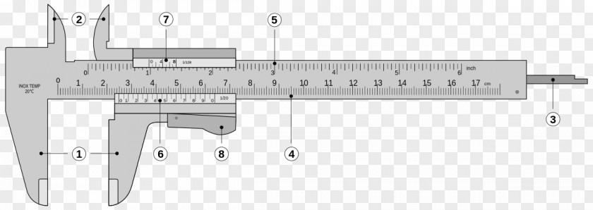 Vernier Scale Calipers Measurement Least Count Dial PNG
