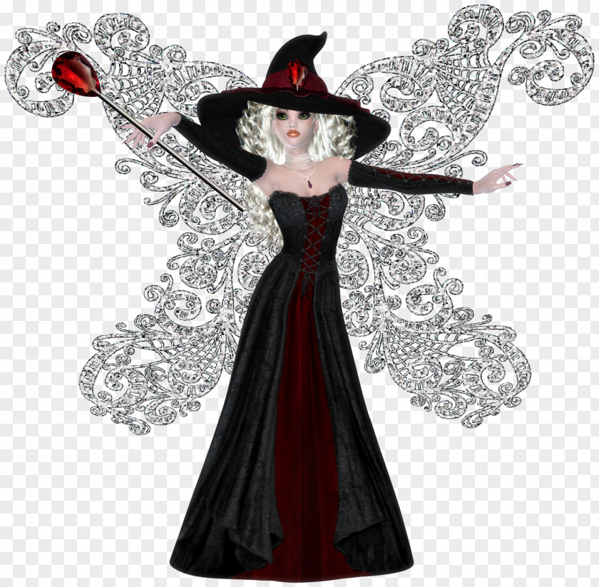 Witch Costume Design Dress Gown Figurine PNG