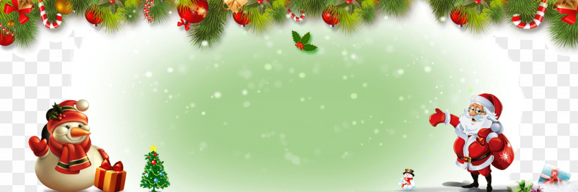 Christmas Banner Santa Claus Tree Ornament Poster PNG