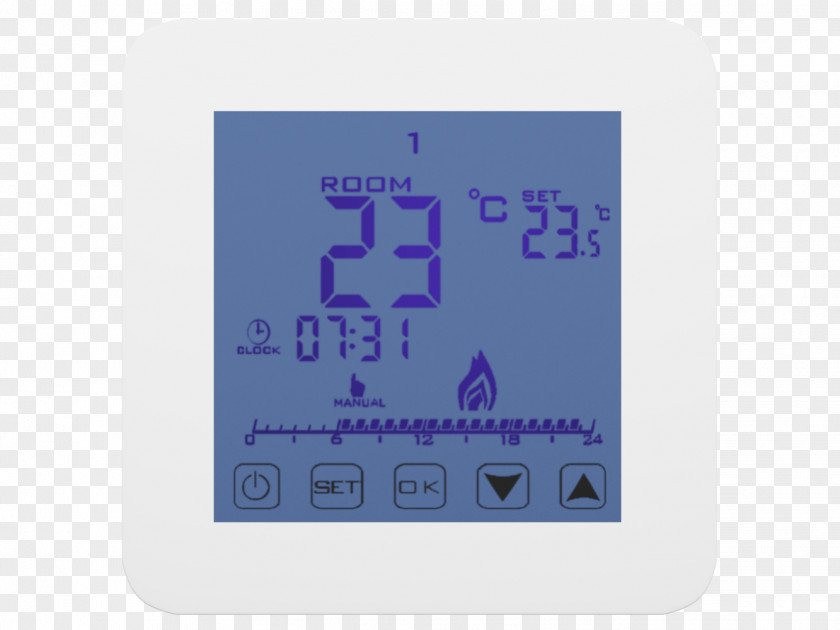 Hvac Control System Thermostat Radiator Underfloor Heating Heater Electric PNG